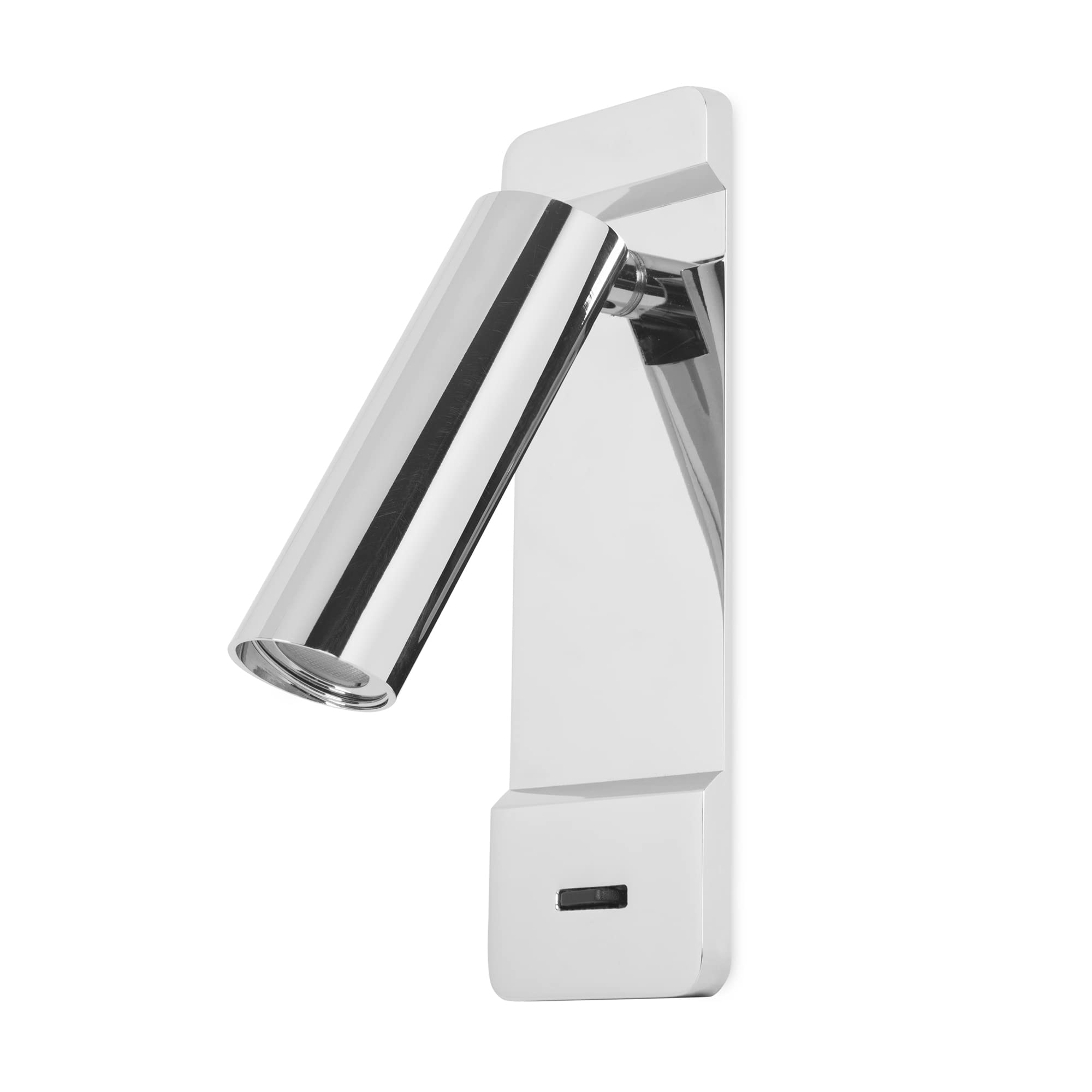 LEDS·C4 Luz de Lectura LED 2.2W 2700K Cromo, Iluminación de Pared para Dormitorio, 125 Lúmenes, Diseño Moderno, Ideal para Lectura y Estudio