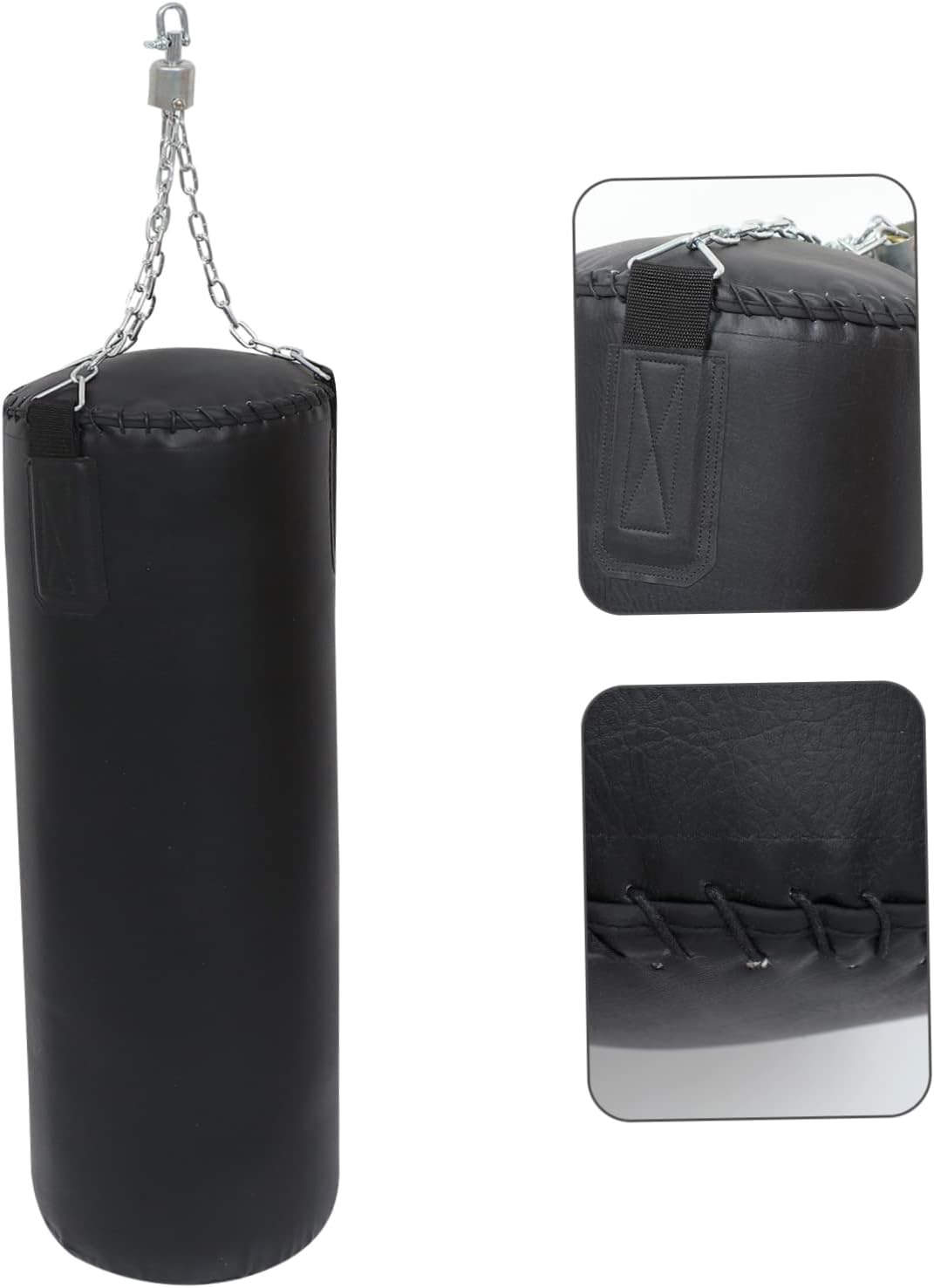 1pc Hanging Boxing Sandbag for Karate Training Pu Kick Sandbag for Fitness and Coordination for Skill Levels Black