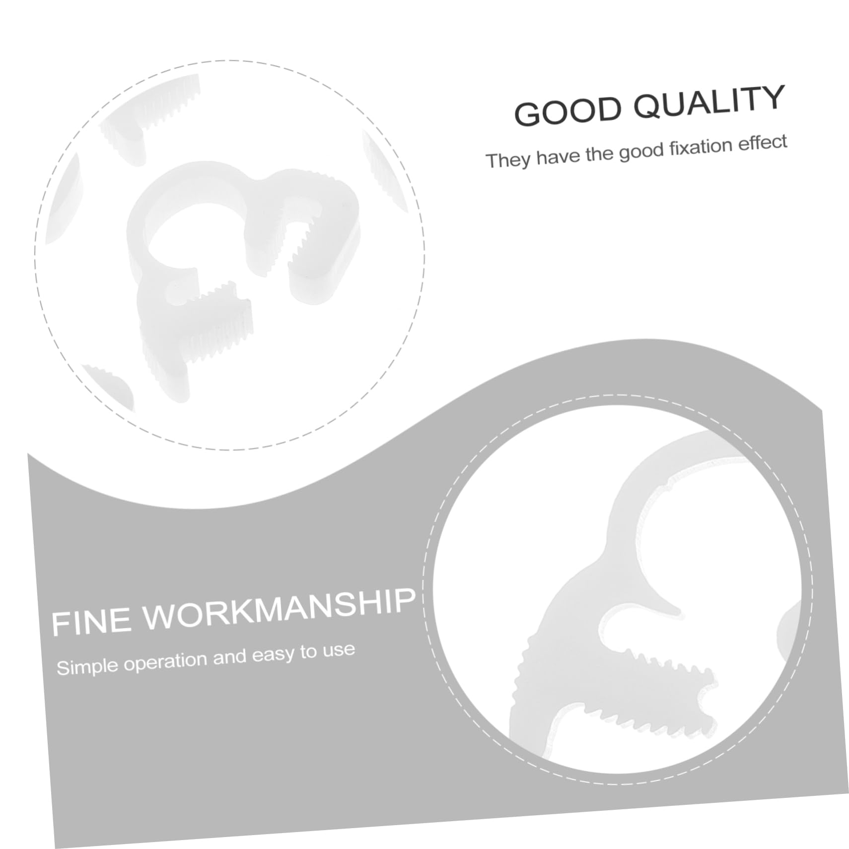 Balacoo 2sets Waterproof Plastic Hose Clips Multi-use Clamps for Lines Cable Management 50pcs*2