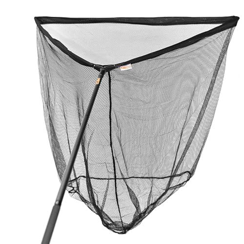 NECO Podbierak Karpiowy 100x100 cm – Duży, Składany i Lekki Podbierak Wędkarski z Pokrowcem, Głęboki Kosz na Ryby i Karpia, Wytrzymała Siatka Wędkarska dla Wędkarzy (Czarny)