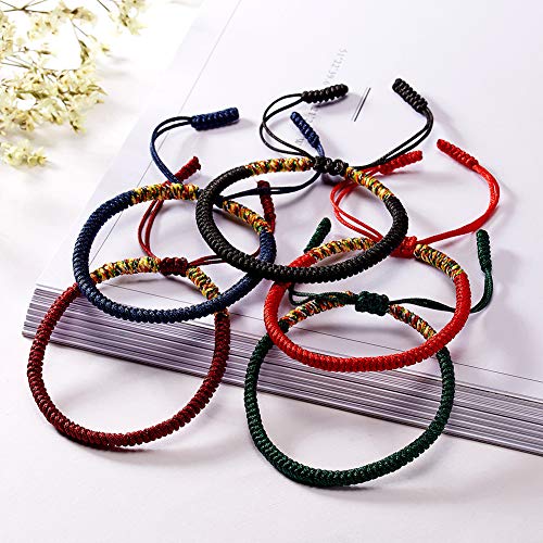 Milehouse Fashion Bangle Bracelet For Girls Women, Men Handmade Knot Braided Rope Bracelet Adjustable Lucky Bangle Jewelry - Dark Blue #TOP2