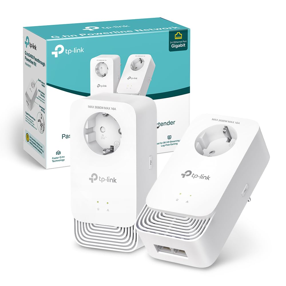 TP-Link PG2400P KIT adattatore di rete PowerLine 1428 Mbit/s Collegamento ethernet LAN Bianco 2 pz (PG2400P KIT)