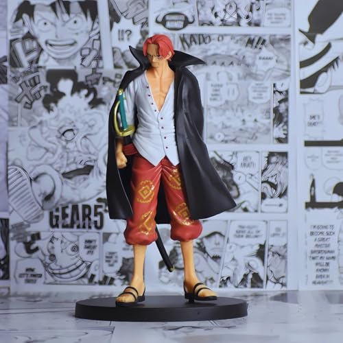 Image of Anime Cartoon Character Action Figure | Limited Edition | Attractive Lightweight Durable Toy Figures for Home Decors Office Desk and Study Table (Shanks)