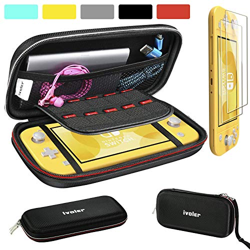 Carrying Case for Nintendo Switch Lite with 2 Pack Screen Protector, iVoler Ultra