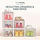HomeBuddy Schuhbox - 6 Schuhboxen Stapelbar - Stabile Schuhboxen Stapelbar Transparent mit Rückseitiger Lüftung zur Schuhaufbewahrung - Transparente Schuhorganizer Inklusive Bambuskohle-Desodorierer