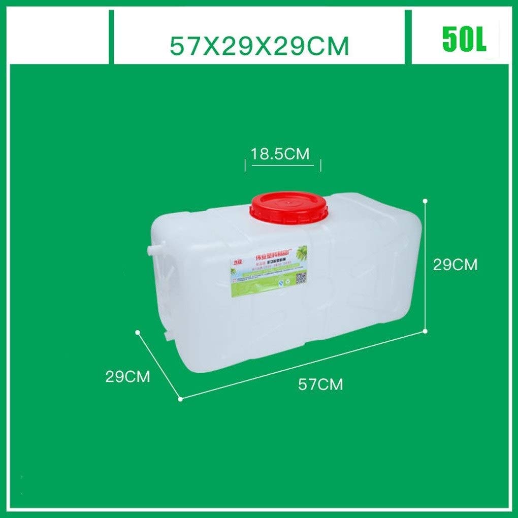 Réservoir Eau Camping Car 50L Blanc Avec Robinet - Bidon Portable Polyéthylène Alimentaire Pour Van, Camion Et Extérieur