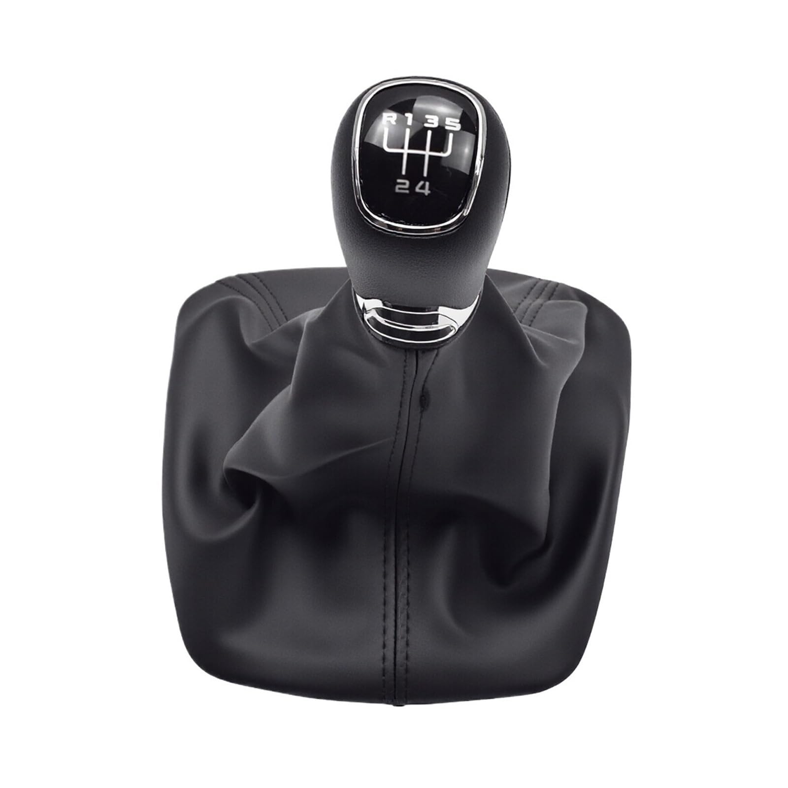 Qmtvfsrh 5 Speed-Boot Car Gear Shift Knob Manual 5/6 Speed Gear Shift Knob Leather Gaiter Boot For Skoda For Octavia A5 For Octavia A6 2004-2012(5 Speed-Boot)