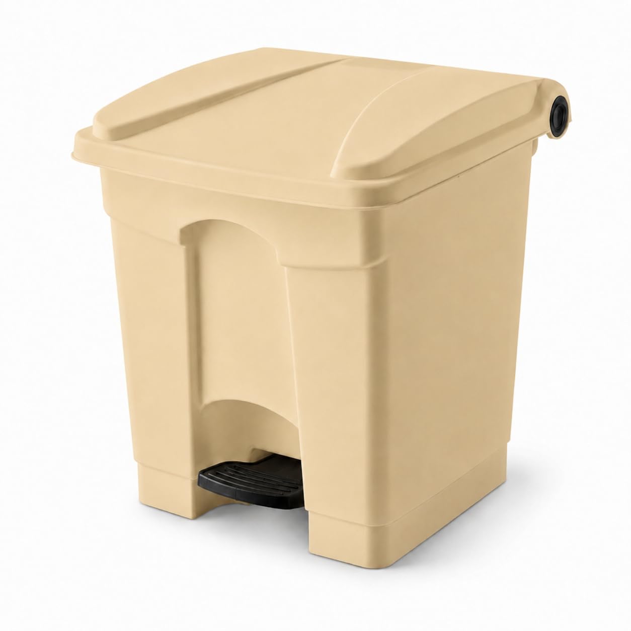 Step-On Trash Can by Glownary – 8 Gallon, 8.0 gallons, Resin, Beige, Model 475stpkt8bg