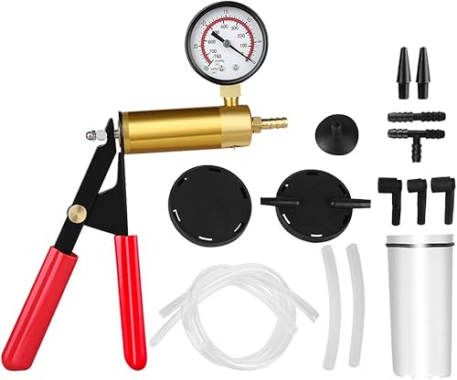 Miniatura 8 de Kit de prueba de purga al vacío, herramienta de prueba de bomba de presión de vacío de mano, probador de purga de frenos de mano para motocicleta