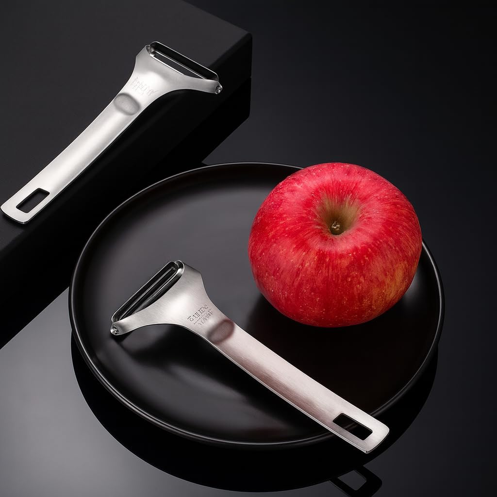 Pro French Kitchen Peeler for Vegetables and Fruits, Food Grade SUS304 Stainless Steel (Pro)