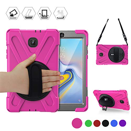 BRAECN Galaxy Tab A 8.0 Case 2018- Shock-Proof Rugged Cover Case with Adjustable