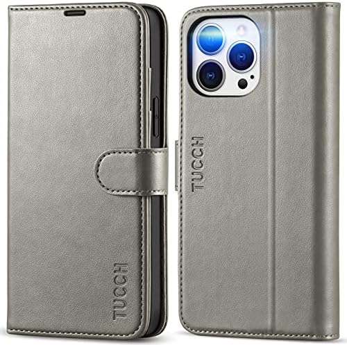 TUCCH Wallet Case for iPhone 13 Pro Max (6.7") 2021 5G, Magnetic Protective PU Leather Stand Book Flip Case with [RFID Blocking][Card Holders][Shockproof TPU] Compatible with iPhone 13 Pro Max, Black