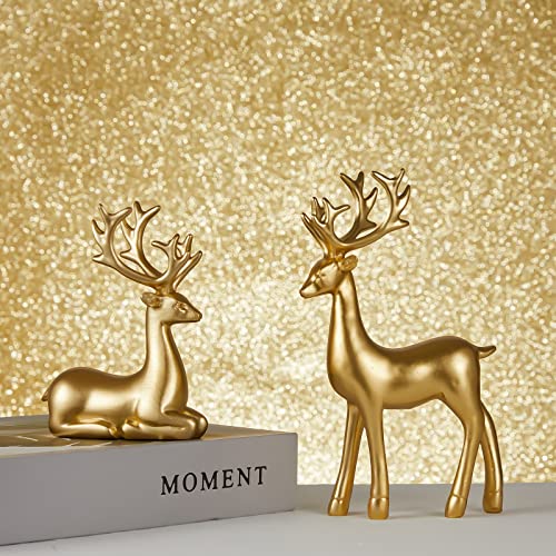 Escultura Decorativa de Ciervo Navideño 2 Pzas miniatura 4
