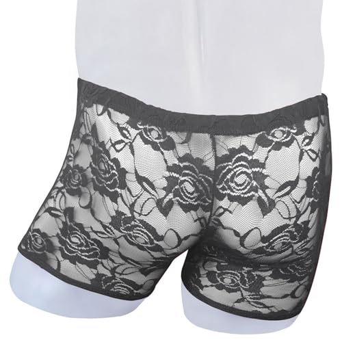Men's Lace Boxers Underwear Seamless Lace Design with Low Waist Sexy and Comfortable Mens Under Panties3