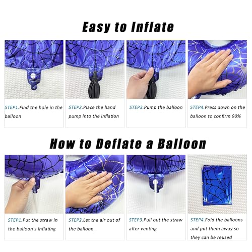 Image of 40 In Red And Blue Spider Theme Large Number 2 Balloon | Giant Large Helium Foil Balloon for Boy or Girl 2 th Birthday Wedding Anniversary Baby Shower Party Decorations