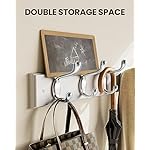 AMADA HOMEFURNISHING Coat Rack Wall Mount 2 Pack, Coat Hooks Wall Hooks Coat Hangers for Wall, Hat Racks Hooks for Hanging Coats Wall Mounted, 15.7" L x 2.8" W x 0.6" H, White - Image 5
