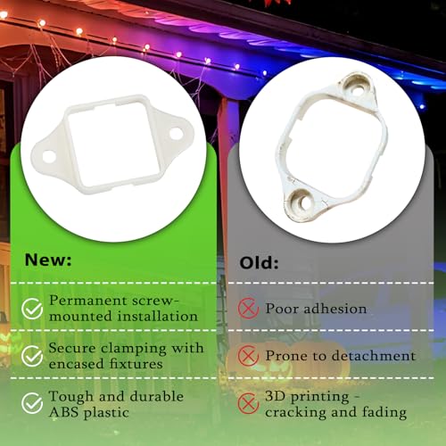 Image of 40pcs Mounting Bracket Kit for Govee H705 H805 H801 H801B Series Lights, ABS Bracket with Screws & Driver Bit NOT for Groove PRO