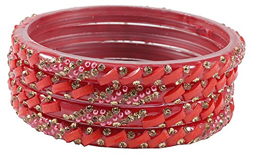 Image of NMII Multicolour Glass Kada Set For Women and Girls with Sleek Finish & Abstract Design | Glass Bangles For Women | Kada For Girls Daily /Party /Office | Fashion Jewellery