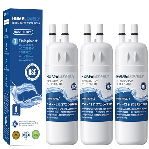 Filter 1 Replacement for Whirlpool WRS325SDHZ WRS321SDHZ WRS325SDHZ13 WRS588FIHZ04 WRS321SDHZ13 WRS315SDHM13 WRS325FDAM04 WRS571CIHZ04 WRS315SDHZ08 WRS321SDHZ08 WRS325SDHZ08 3 PACK