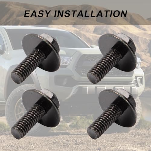 Image of 4PCS 12mm Top Front Skid Plate Bolts and Gasket Fit for Tacoma 4Runner FJ Cruiser Tundra Land Cruiser Sequoia 2013 2014 2015 2016 2017 2018 2019 2020