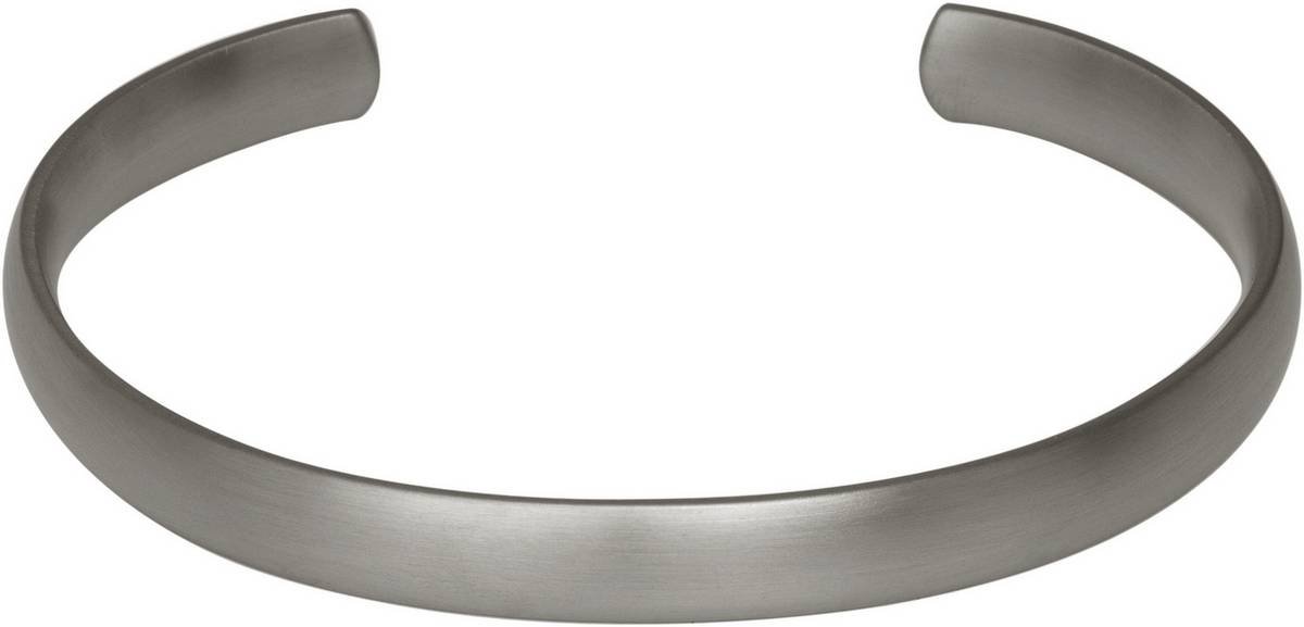 Matte Silver 8mm Wide Court Torc Bangle - 70mm