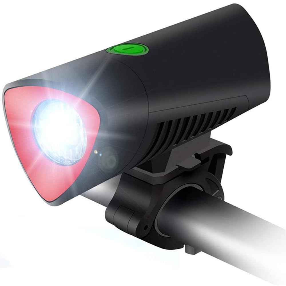Lampe de vélo Rechargeable USB, Lampe de Nuit avec feu arrière, Ensemble phares pour VTT et Accessoires de vélo