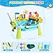 JEFLYM 2026 Upgraded Toddler Sand Water Table Toy with Electric Water Pump, Kids Sand Water with Faucet/Play Food Accessories/Fishing Toy, Kitchen Play Sink Toys for Girl Boy Age 3+ (Blue)