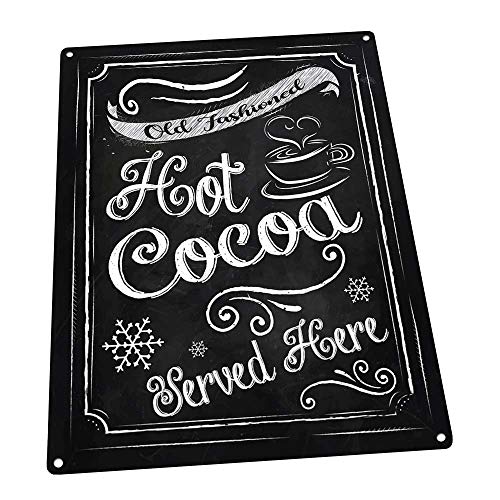 Hot Cocoa Metal Sign, Winter, Holiday, Christmas, Kitchen Decor