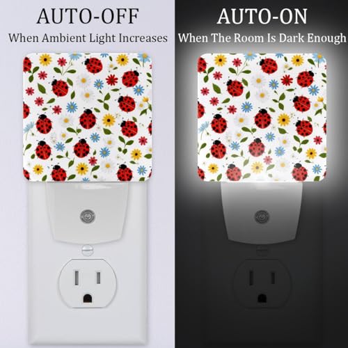 Lámpara de noche LED con sensor 2 piezas plug-in miniatura 2