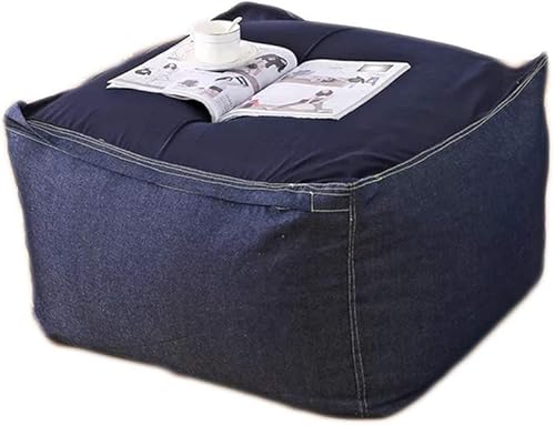 Miniatura 8 de Funda de sofá perezosa, puf de tela de lino, puf puff para sala de estar, tatami, sillas acolchadas para adultos y niños (relleno no incluido), S5