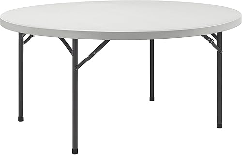 Miniatura 5 de Lorell Mesa plegable para banquete, 60 pulgadas, platinogris