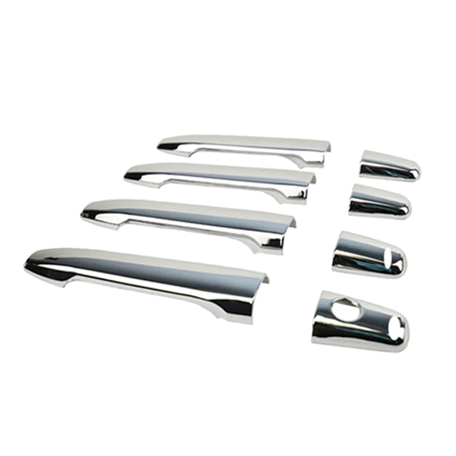DSEQOPHH Outer Handle Cover Compatible with Mitsubishi for Lancer 2008-2017 Door Handle Cover Trim Overlay Exterior Chrome Molding Car Styling Accessories