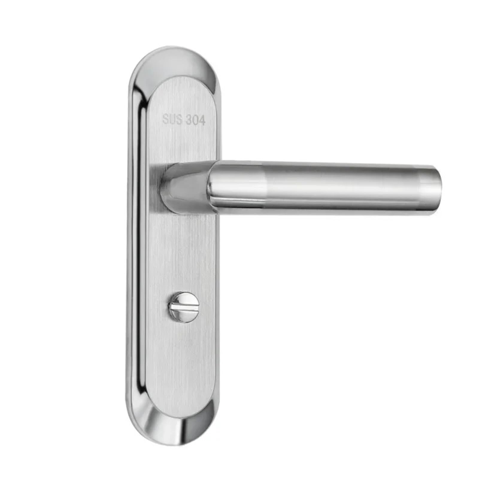 Stainless Steel Door Locks Single Tongue Handle Lock Keyless 1Pcs(B4_110MM 125MM)