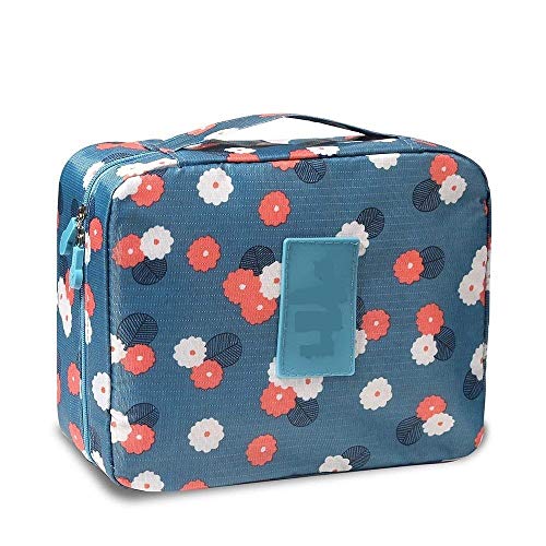 Image of Floral 18 Cms Cosmetic Pouch (L WaterproofTravelBag-32 Gray)