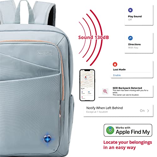 Swissdigital Design Women Laptop Backpack For Women With Apple Find My network,Travel Bookbags With USB Charging Port，Large Capacity Computer Backpacks For Work Business (KATY ROSE SD1006FB-14)3