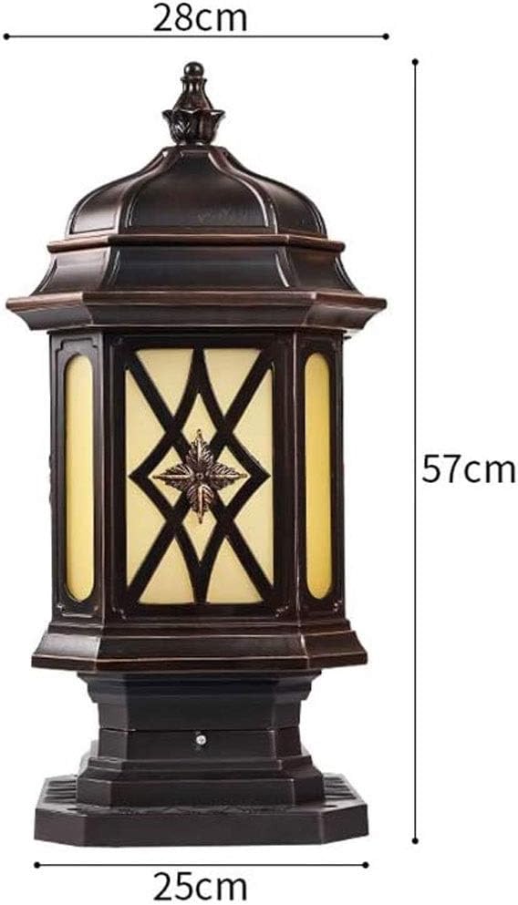 Column Headlight, Outdoor Pillar Light Retro Column Headlight Aluminum Waterproof Villa Garden Lighting Street Light