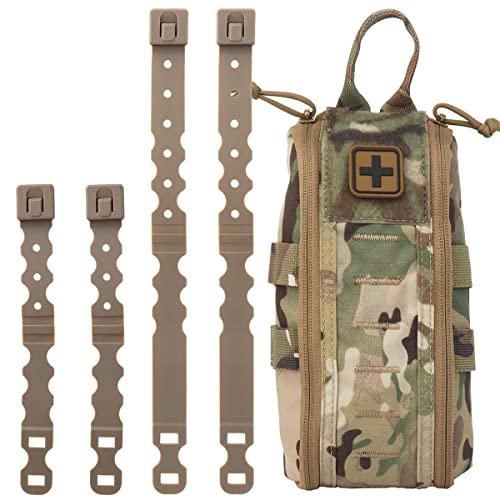 SeeboJK Tactical Quick Release IFAK Pouch - Horizontale und Vertikale Installation, Airsoft Hunting Kleine EDC-Beutel, für Taktischen HüFtgurt,Cp Cover