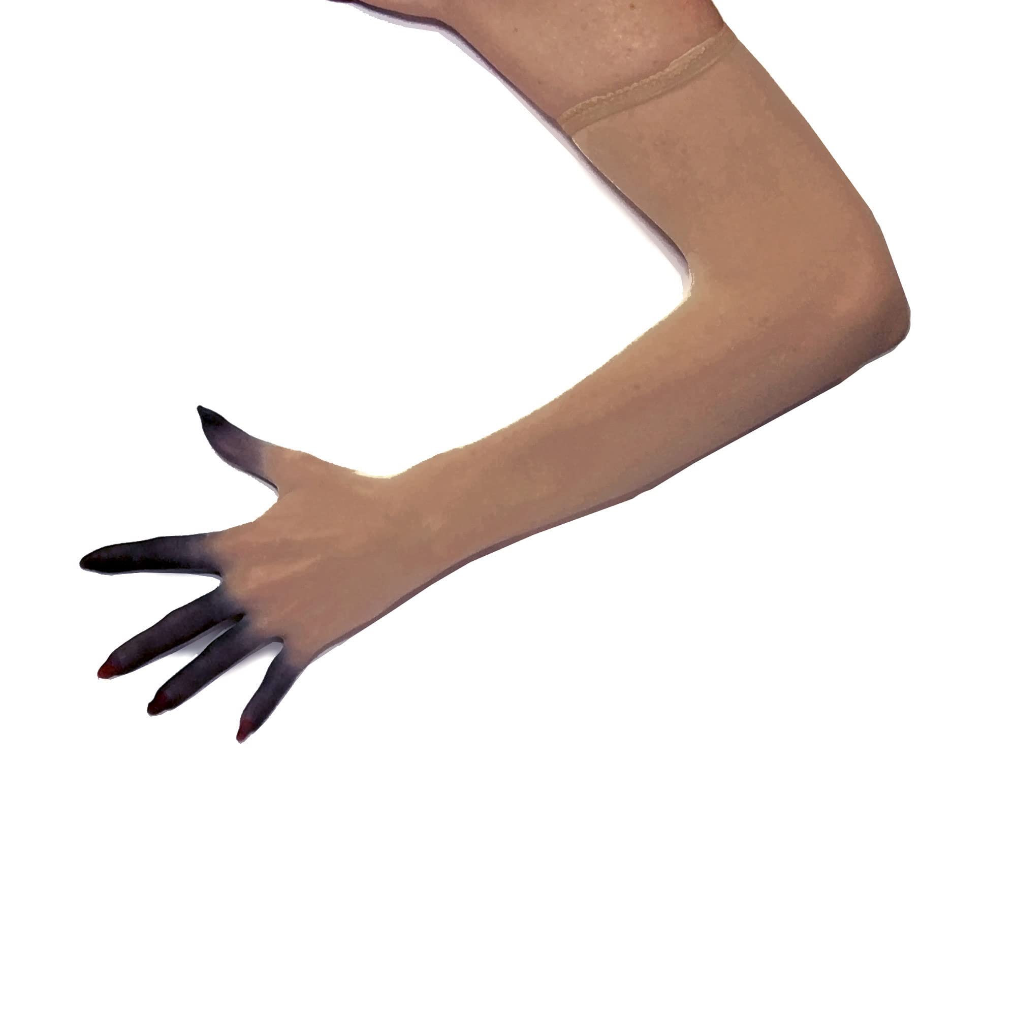 Unicorns Poop Glitter Nude Illusion Second Skin Sheer Seamless Gloves