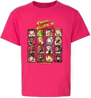 Street Fighter 2 Player Select Video Gamer 90s Youth Kids Girl Boy T-Shirt