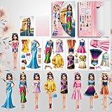 Daniel Axel Magnetic Dress Up Paper Doll,Magnet Princess Dress Up Dolls for Girls Ages 4-7 Kids,Travel Activities Road Trip Car Ride Interactive Learning Created Imagine Set Birthday Gift
