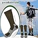 4 Pairs Men's Military Crew Socks Army Green Cotton Sock for Soldiers Police Firefighters Outdoor Sports Work Socks (US, Alpha, One Size, Regular, Regular, Thickened Green - Style 2)