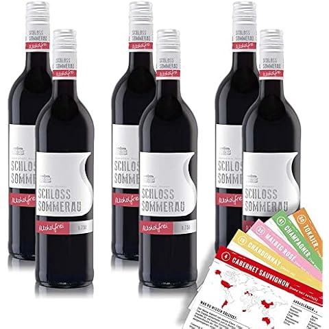 Schloss Sommerau Rotwein, alkoholfrei, sortenreines Weinpaket + VINOX Winecards Cover