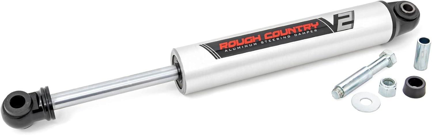 Rough Country V2 Steering Stabilizer for 1999-2004 Ford Super Duty 4WD - 8730970