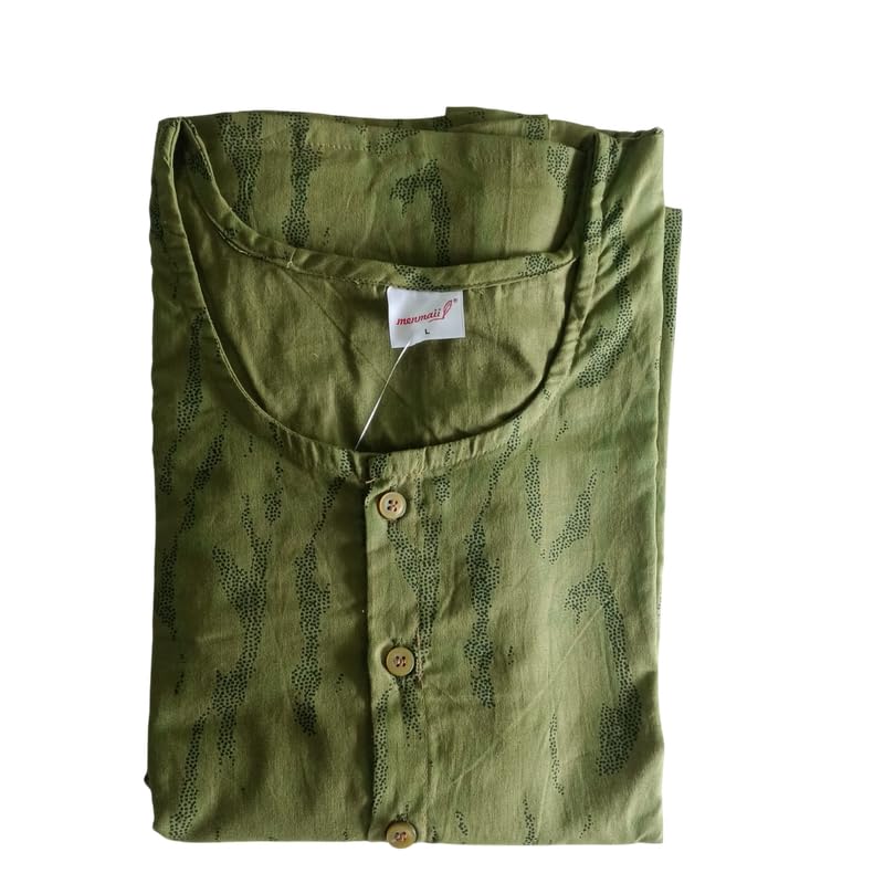 Image of MENMAII Women's[L-4XL] Full Open /Front Buttoned [a Kind of Adaptive Clothing] Multipurpose Nighty for Maternity /Pregnancy /Elderly /Patient /Feeding /Hospital Purpose Nighty Calf Length