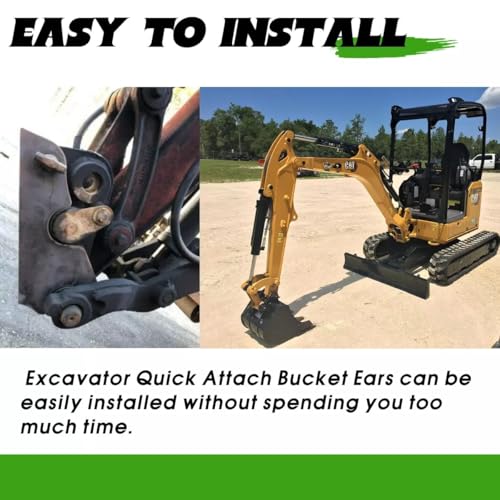 Image of 2PCS Quick Change Bucket Ears Attachment Fit for John Deere 35C 35G 35D 27zts 35zts 27C 27D 26G 110tlb Excavator