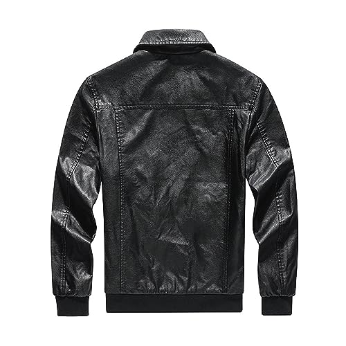Chaqueta de cuero sintético para hombre talla XL miniatura 3