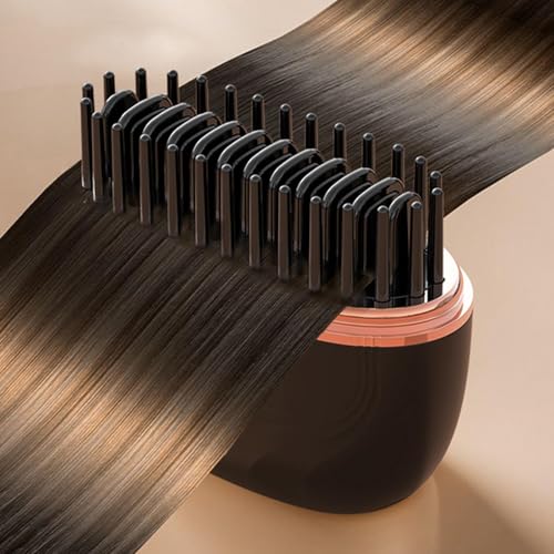 Cepillo Alisador de Pelo Inalámbrico Portátil Negro miniatura 5