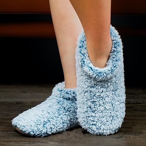 Image of Cozylook Fuzzy Slippers for Women Indoor Soft Sole Slipper Socks | Warm plush feel, non slip grippers, easy step-in, flexible bottom, bedroom and home wear