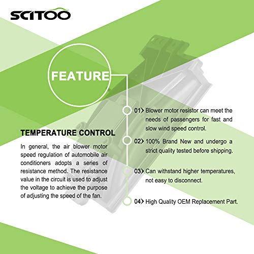Scitoo Air Conditioning Heater Fan Hvac Blower Motor Resistor Regulator Fit For Audi Tt 2000-2006/For Audi Tt Quattro 2000-2006/For Volkswagen Type 1 1998-2010/For Volkswagen For Golf 1999-2006 #TOP3