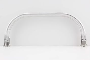 3dancraftit 9 1/2 inch Silver aluminous Tubular Internal Hinge Doctor Bag Frame Purse Kiss Clasp Lock Frame for Bag Making Repairing Z84